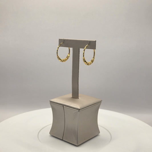 5.7g 22ct Gold Classic Hoop Earrings
