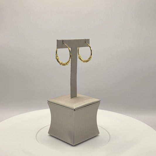 5.8g 22ct Gold Classic Hoop Earrings