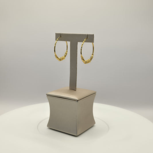 8g 22ct Gold Classic Hoop Earrings