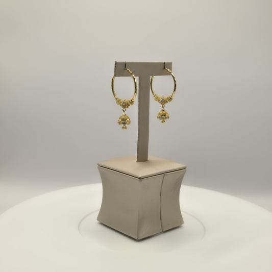 7.9g 22ct Gold Classic Hoop Earrings