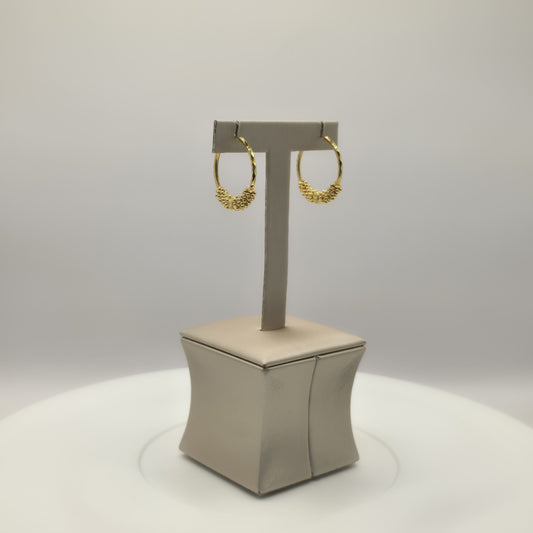 6.1g 22ct Gold Classic Hoop Earrings