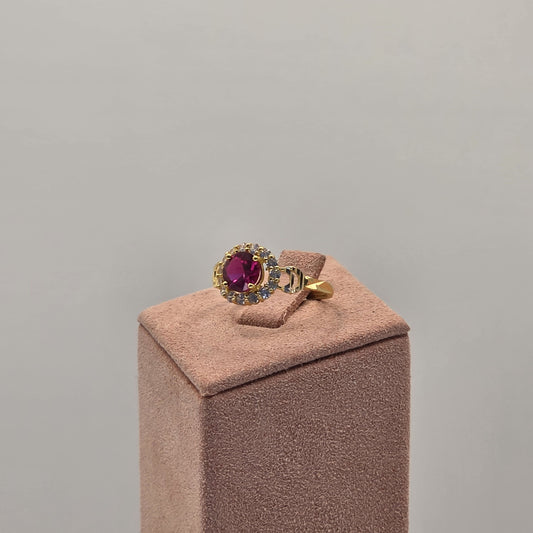 2.2g 22ct Gold Purple Gem Ring