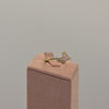 2.4g 22ct Gold pink Gemstone Diamond-Shaped Ring