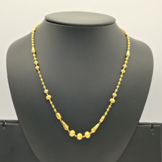 13.5g 22ct Gold Triple-Ball 18" Necklace