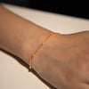 2.5g 22ct Gold & White Gold Beaded Bracelet