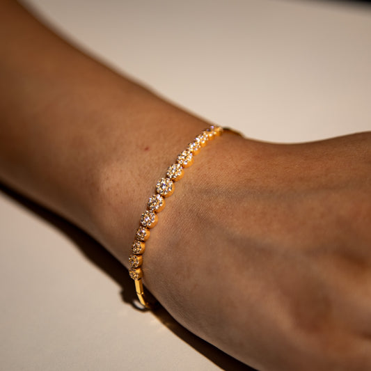 8.2g 22ct Gold Gemstone Link Bracelet