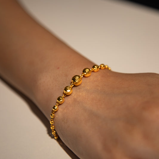 5.9g 22ct Gold Spiral Ball Bracelet