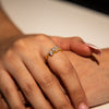 2.9g 22ct Gold Trio Clear Gem Ring