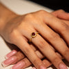 2.9g 22ct Gold Circular Ruby Gemstone