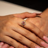 3.1g 22ct Gold Pink Oval Gem Royal Elegance Ring