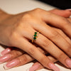 2.8g 22ct Gold Trio Green Circle Gem Ring