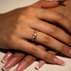 2.7g 22ct Gold Trio Pink Gemstone Ring
