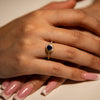 2.8g 22ct Gold Blue Circle Gem Ring