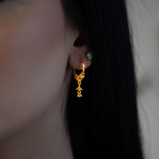 3.5g 22ct Gold Dangle Earrings