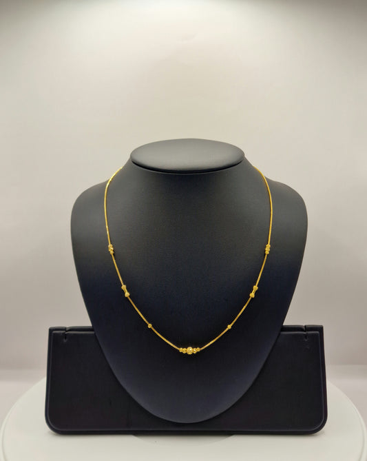 4.7g 22ct Gold Dainty Ball Necklace