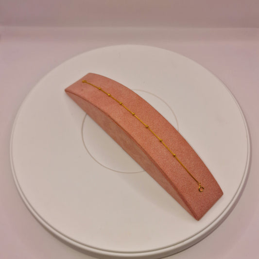 1.6g 22ct Gold Diamond-Cut Ball Box Chain Bracelet