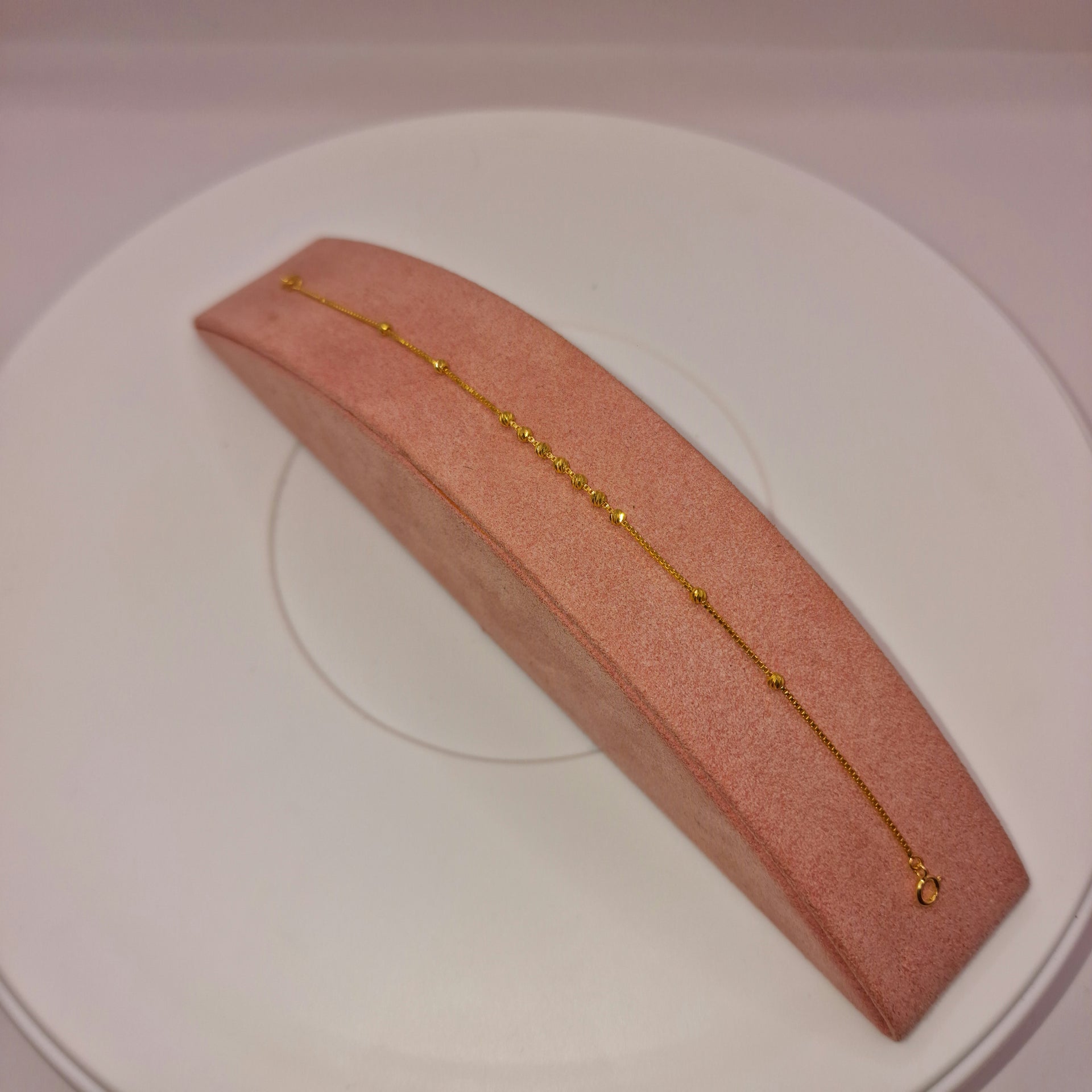 1.7g 22ct Gold Dainty Ball Bracelet