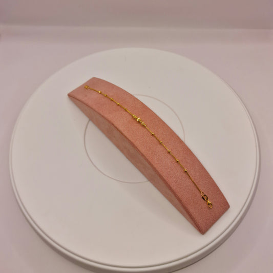 2.5g 22ct Gold Dainty Ball Bracelet