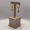 9.0g 22ct Gold Classic Hoop Dangle Filigree Earrings