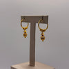 3.8g 22ct Gold Classic Hoop Dangle Earrings