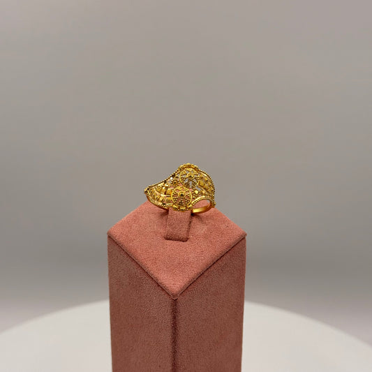 3.6g 22ct Gold Wave Filigree Ring