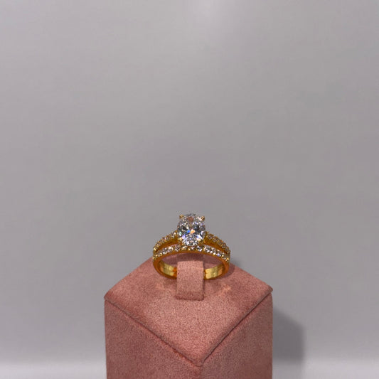 5.2g Elysian Crest Oval Double Ring Set