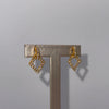 5.3g 22ct Gold Diamonte Dangle Earrings